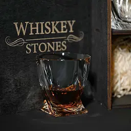 Подарунковий набір віскі Whiskey Stones №12 у дерев'яному пеналі - графин + склянки Bohemia Quadro - мініатюра 6