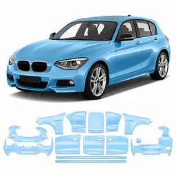 Антигравійна захисна бронеплівка за лекалами для BMW 1 Series F20 2011-2015 - повний кузов