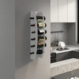 Полиця-тримач для вина Nice & Cozy WineLine на 6 пляшок біла - мініатюра 3