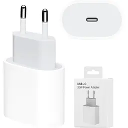 Комплект iPhone OEM USB-C 20W та кабель USB-C to Lightning адаптер + шнур сумісний з iPhone, iPad білий