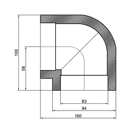 Кутник PPR Thermo Alliance 63, 90° DSE006 - мініатюра 1