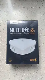 Зарядний пристрій - адаптер живлення 6 портів - Ldnio A6801 6 x USB 40W QC 3.0 150см - мініатюра 9