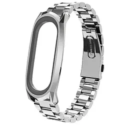 Металевий ремінець Primo Mijobs для фітнес-браслета Xiaomi Mi Band 4 Silver - мініатюра 2