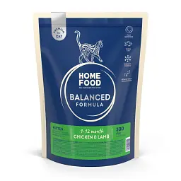 Корм для кошенят Home Food з курочкою та ягням 0,3кг