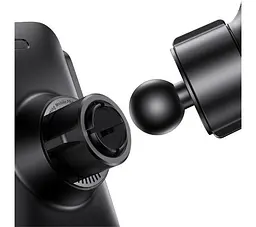 Автомобільний тримач холдер Baseus Wisdom Auto Alignment Car Mount Wireless Charge QI 15W CGZX000101 Black - мініатюра 4