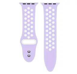 Спортивний ремінець з перфорацією Primo для Apple Watch 38 мм, 40 мм, 41 мм Purple White - мініатюра 4