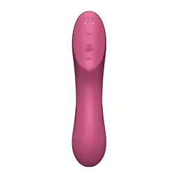Вакуумний стимулятор клітора з вібрацією Satisfyer Curvy Trinity 3 червоний - мініатюра 2
