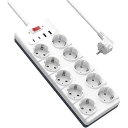 Мережевий фільтр WiWU Wi-S008 20W GaN EU 2m White (6977703656268) [162495] - мініатюра 2