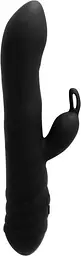 Вибратор Adrien Lastic Twister кролик, 23х4 см чёрный