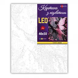 Картина за номерами Santi Мила фея 40х50 см LED підсвітка (956659) - мініатюра 2
