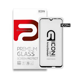 Захисне скло для HUAWEI P Smart (2019), Icon, 2.5D загартоване скло, повне проклеювання, глянсове, удароміцне, з олеофобним покриттям, сумісне з чохлами, міцність 9H, проста установка, ArmorStandart (ARM55984-GIC-BK)