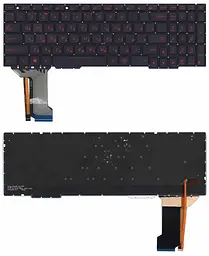 Клавіатура для ноутбука Asus (FX553VE) з підсвічуванням (Light), Black