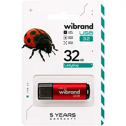USB флеш накопичувач Wibrand 32GB Ladybug Red USB 3.2 (WI3.2/LB32P10S) - мініатюра 5