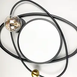 Люстра-орбіта з led гірляндою в плафоні | Line F | Арт. MJ47-500 BK - мініатюра 3