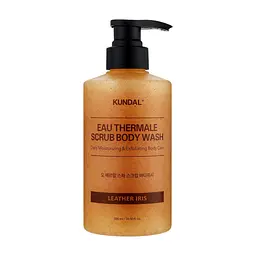 Гель для душу Kundal Eau Thermal Scrub Body Wash Leather Iris 500 мл (8809809428679)