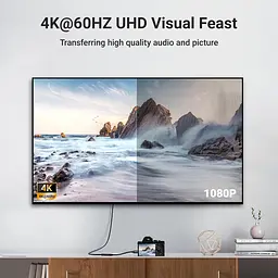 Кабель Ugreen Mini HDMI штекер to HDMI 2.0 роз'єм 4K 60Hz 25CM Black Aluminum Shell Braided (15843) - мініатюра 5