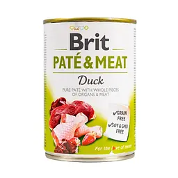 Вологий корм для собак Brit Pate & Meat Duck 0,4 кг (курка та качка)