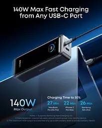 Портативний зарядний пристрій Anker Prime - 26000 mAh 300W PD Black (7224062) - мініатюра 5