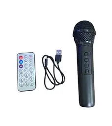 Портативна колонка Sing-e ZQS-8166 з мікрофонам та пультом Акустична система RGB підсвічування Чорний 200 Вт - мініатюра 4