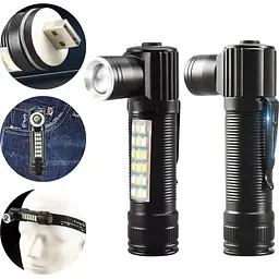 Ліхтарик DK Flashlight SY-2209 2in1 Black [152070] - мініатюра 2
