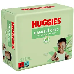 Дитячі вологі серветки Huggies Natural Care 56 х 4 шт (5029053550183)