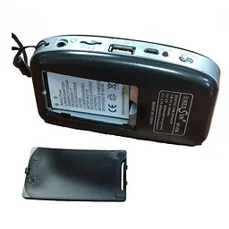 Радіоприймач переносний всеволновий на акумуляторі чорний Red Sun SP-236 micro SD - мініатюра 3