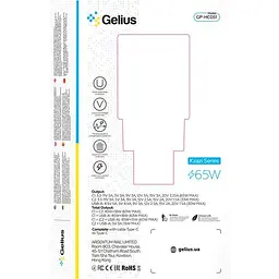 Зарядний пристрій Gelius Nimble GaN 65W GP-HC051 White Type-C to Type-C cable (90473) - мініатюра 3
