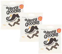 Лакричні цукерки Henry Goode's Superbly Soft Black Liquorice Bag 140г - мініатюра 4