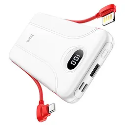 Портативна батарея Power Bank Hoco Borealis з вбудованим кабелем 10000mAh цифровий LED дисплей J71 - мініатюра 4