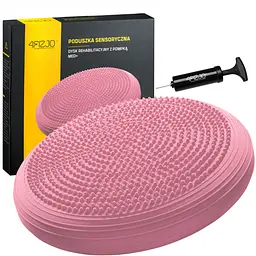 Балансувальна подушка-диск 4FIZJO MED+ 33 см (сенсомоторна) масажна Pink 4FJ0316 (P-5907739313829) - мініатюра 2