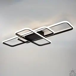 Смарт люстра керована світлодіодна SVEN 3SQ 105 Вт 908x508x80 мм Чорна ESLLSE