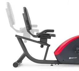 Горизонтальний велотренажер Hop-Sport HS-035L Solo червоний  - мініатюра 6