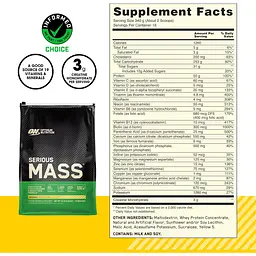 Гейнер Optimum Nutrition Serious Mass Banana 5.443 кг - мініатюра 2