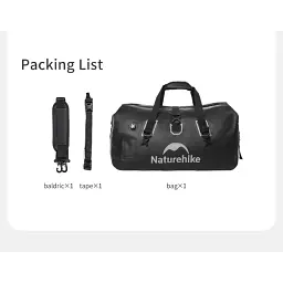 Дорожня сумка Naturehike Водонепроникна CNK2450XB015, 60 л, чорна (6975641883760) - мініатюра 2