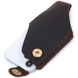 Оригінальний чохол для телефону з натуральної шкіри Vintage s_15058 коричневий - мініатюра 3