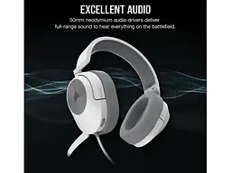 Навушники з мікрофоном Corsair HS55 Stereo White (CA-9011261) - мініатюра 3