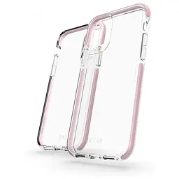 Протиударний прозорий чохол GEAR4 Piccadilly D3O з антимікробним покриттям для iPhone 11 Pro Max (6.5") Pink + Transparent