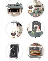 Дитяча кухня 889-184 Modern Kitchen 43 предмети світло звук вода пара в коробці (6903317259410) - мініатюра 4