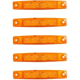 Габарит LED прямокутний 90х15 мм 12/24V 6 діодів Помаранчевий 5 шт. (K 030)
