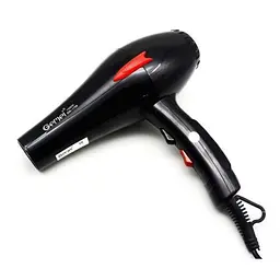 Фен для волосся чорний з двома режимами Gemei GM-1706 1500w