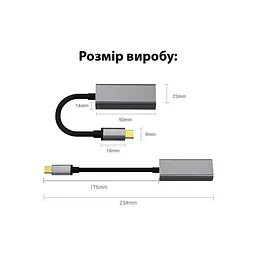Адаптер Dynamode USB3.0 Type-C to 1000/100 Mbit/s RJ-45 (RTL8153) 0.13 m (DM-AD-GLAN-C) - мініатюра 6