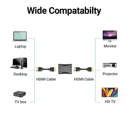 Перехідник HDMI F to HDMI F black Vention (AIRB0) - мініатюра 7