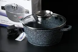 Каструля з кришкою Bohmann BH-7450-26CRM 26 см 5 л сіра