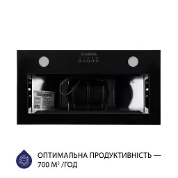 Витяжка повновбудована Minola HBI 5262 BL GLASS 700 LED - мініатюра 4