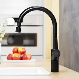 Змішувач для кухні Damixa Eclipse з дворежимним аератором black DX310722300 Чорний матовий - мініатюра 3