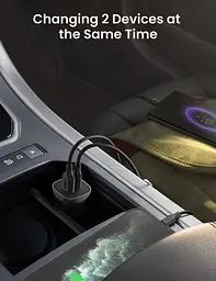 Автозарядний Ugreen CD130 20W 2 порти USB + Type-C (30780) адаптер швидкого заряджання - мініатюра 4