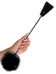 Стек з пір'їною Fetish Fantasy Series Feather Crop чорний - мініатюра 3