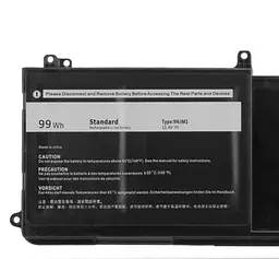 Акумулятор для ноутбука Dell Alienware 15 R3 15 R4 17 R4 17 R5 P69F P31E (9NJM1 11.4V 99Wh) - мініатюра 3
