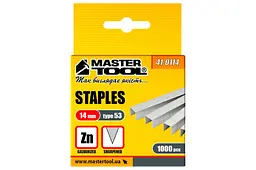 Скоби для будівельного механічного степлера MasterTool Титул 14 x 0.7 x 11.3 мм в упаковці 1000 шт. - мініатюра 2