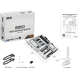 Материнська плата Asus B850 MAX Gaming WIFI W - мініатюра 8
